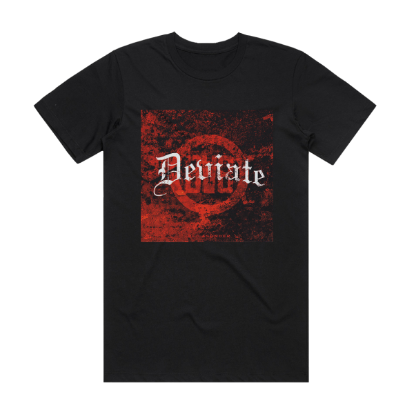 Deviate Red Asunder Album Cover T-Shirt Black