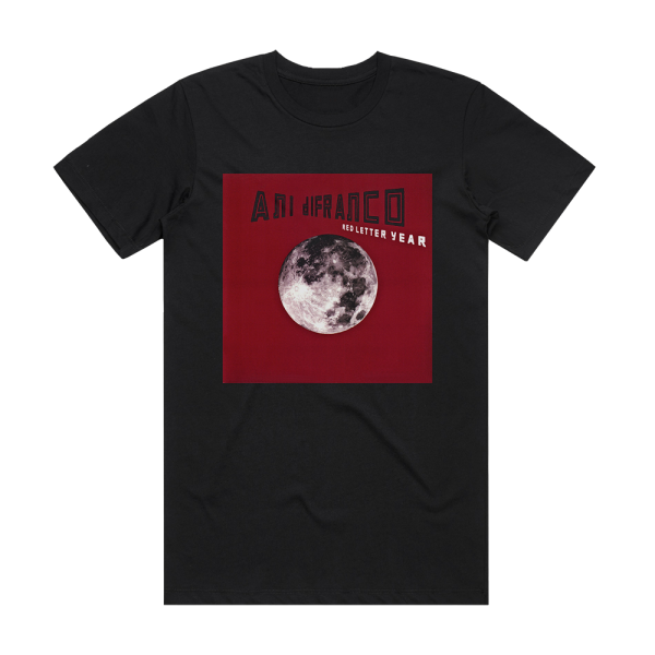 Ani DiFranco Red Letter Year Album Cover T-Shirt Black