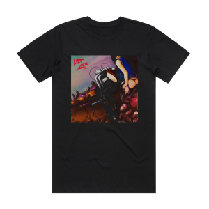 Hot Leg Red Light Fever Album Cover T-Shirt Black