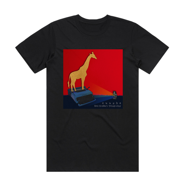 Cuushe Red Rocket Telepathy Album Cover T-Shirt Black