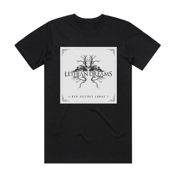 Lethian Dreams Red Silence Lodge Album Cover T-Shirt Black