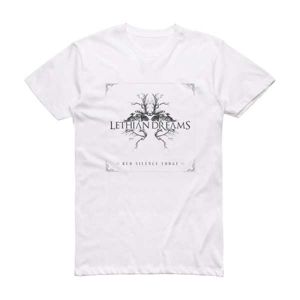 Lethian Dreams Red Silence Lodge Album Cover T-Shirt White