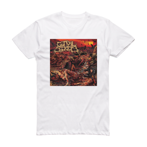 Guttural Secrete Reek Of Pubescent Despoilment Album Cover T-Shirt White