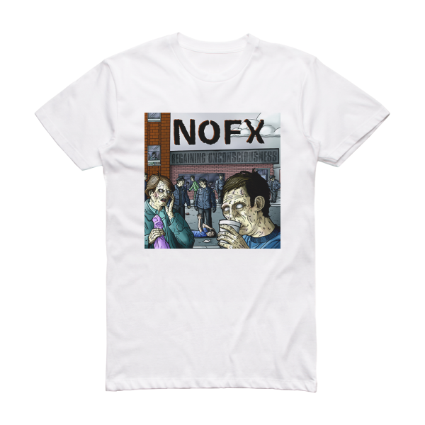 NOFX Regaining Unconsciousness Album Cover T-Shirt White
