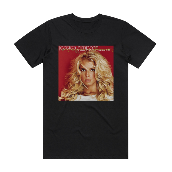 Jessica Simpson Rejoyce The Christmas Album Album Cover T-Shirt Black