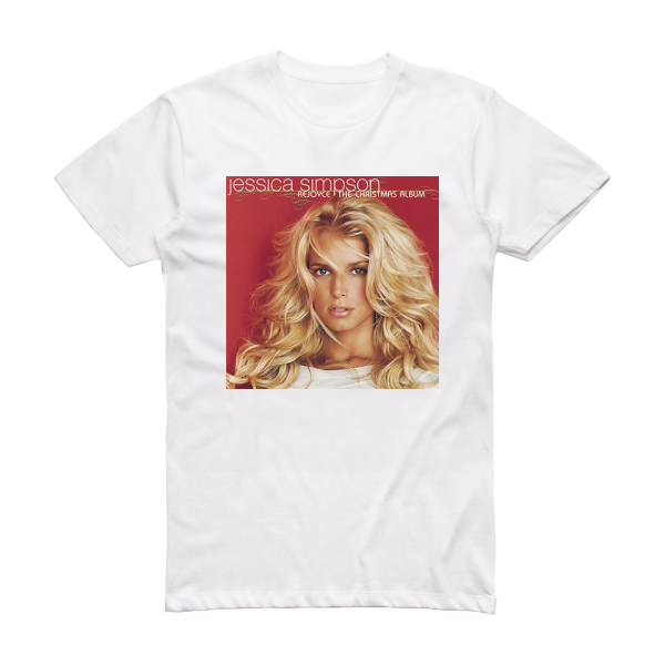 Jessica Simpson Rejoyce The Christmas Album Album Cover T-Shirt White