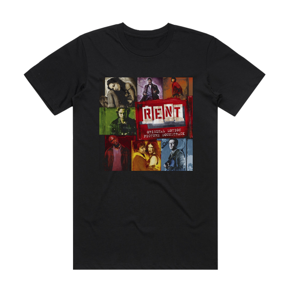 Jonathan Larson Rent 1996 Original Broadway Cast Album Cover T-Shirt Black