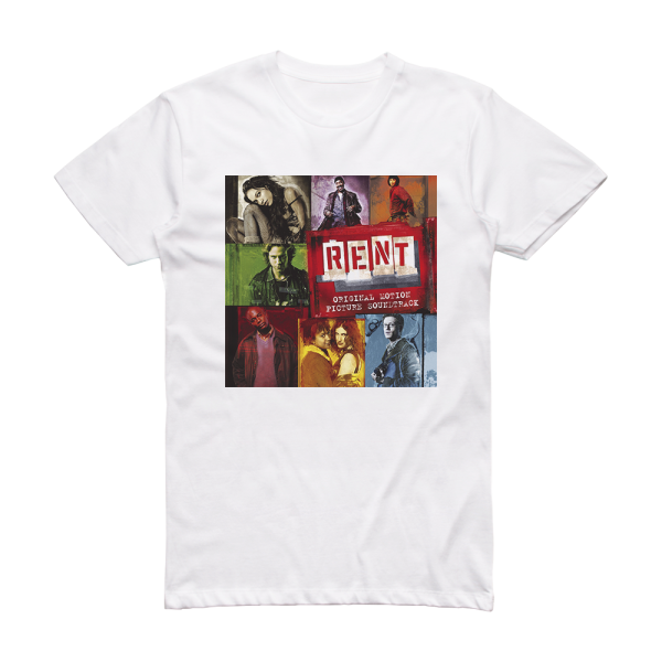 Jonathan Larson Rent 1996 Original Broadway Cast Album Cover T-Shirt White