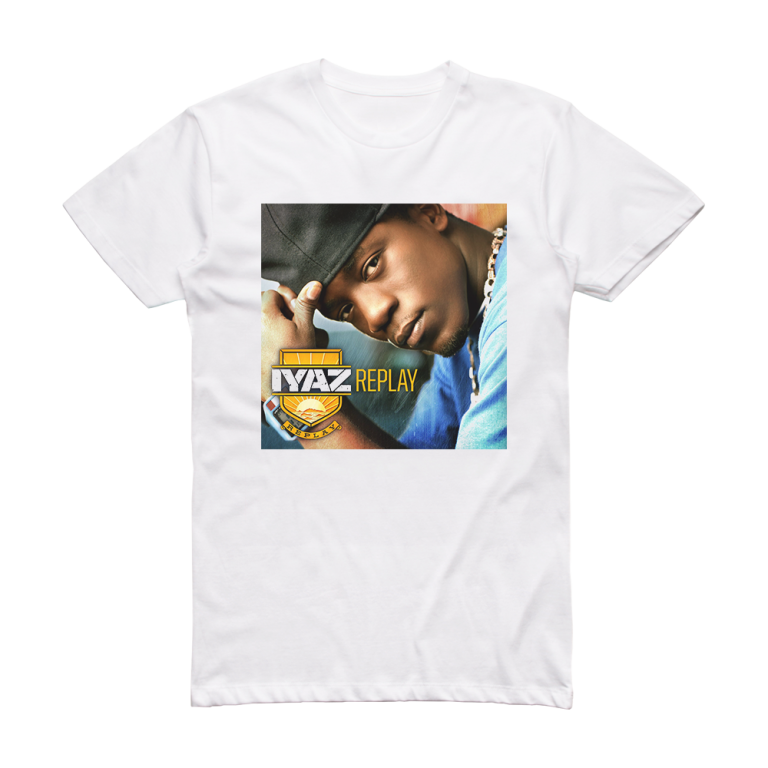 Iyaz Replay Album Cover T-Shirt White – ALBUM COVER T-SHIRTS