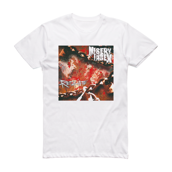 Misery Index Retaliate Album Cover T-Shirt White
