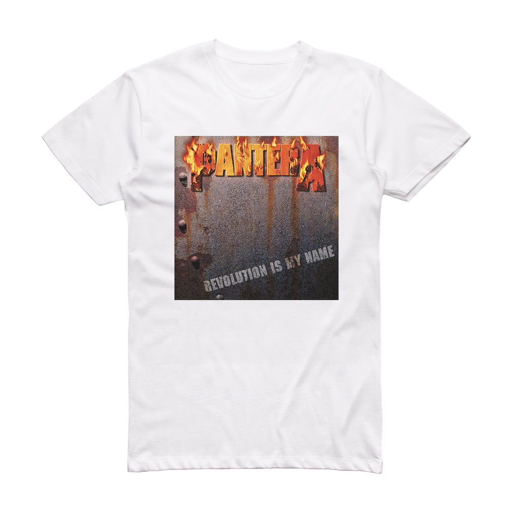 Pantera Revolution Is My Name Album Cover T-Shirt White – ALBUM COVER T ...