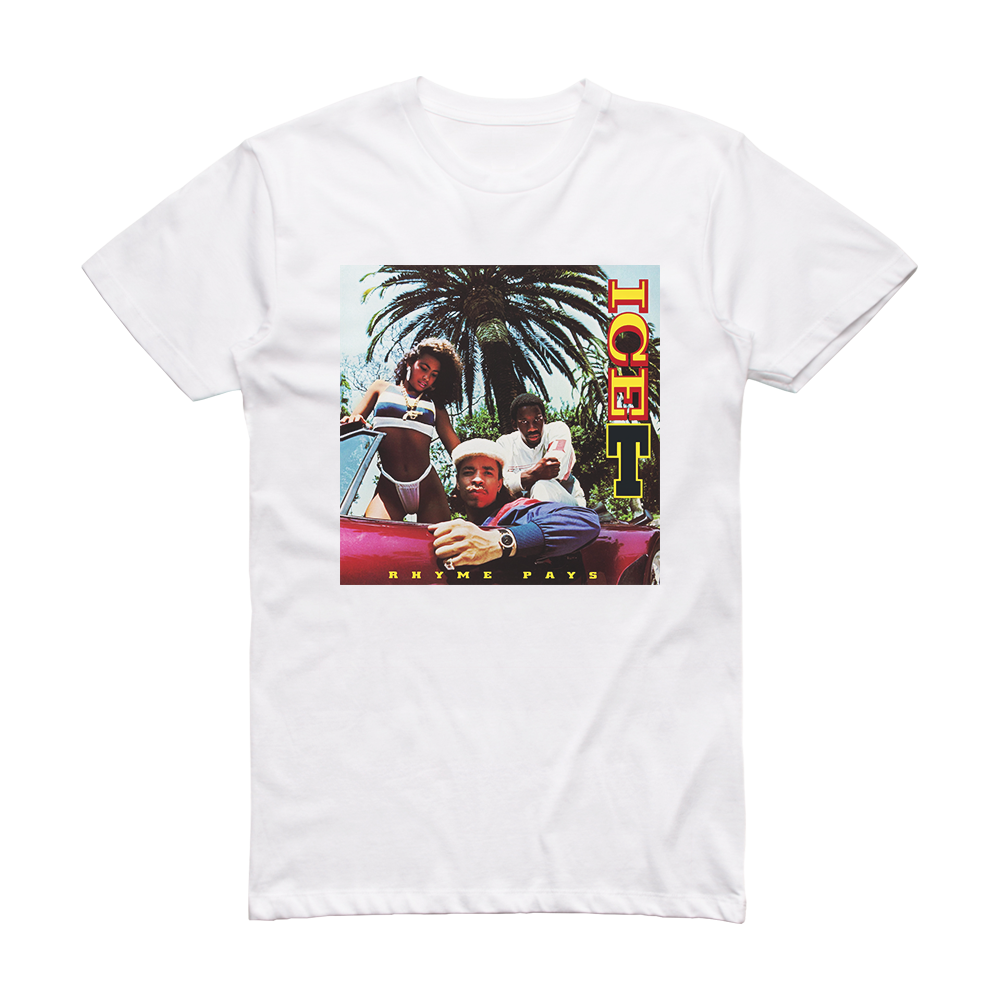 Ice-T Rhyme Pays Album Cover T-Shirt White – ALBUM COVER T-SHIRTS