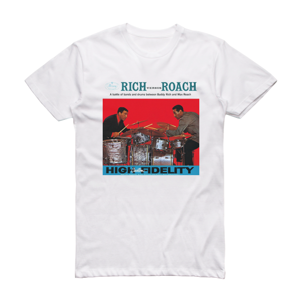 Buddy Rich Rich Versus Roach Album Cover T-Shirt White