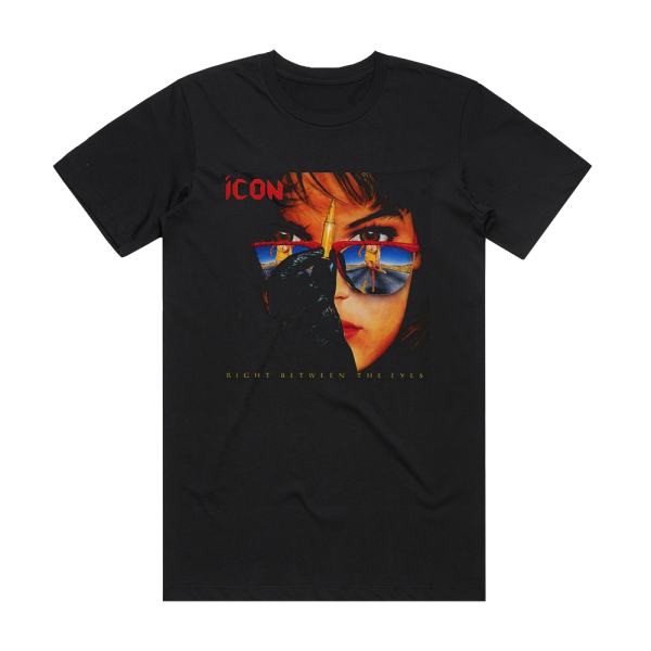 Icon Right Between The Eyes Album Cover T-Shirt Black