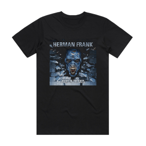 Herman Frank Right In The Guts Album Cover T-Shirt Black
