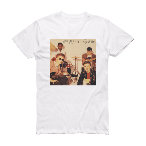 Orange Juice Rip It Up Album Cover T-Shirt White