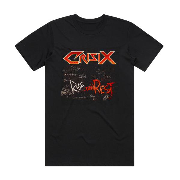 Crisix Rise Then Rest Album Cover T-Shirt Black