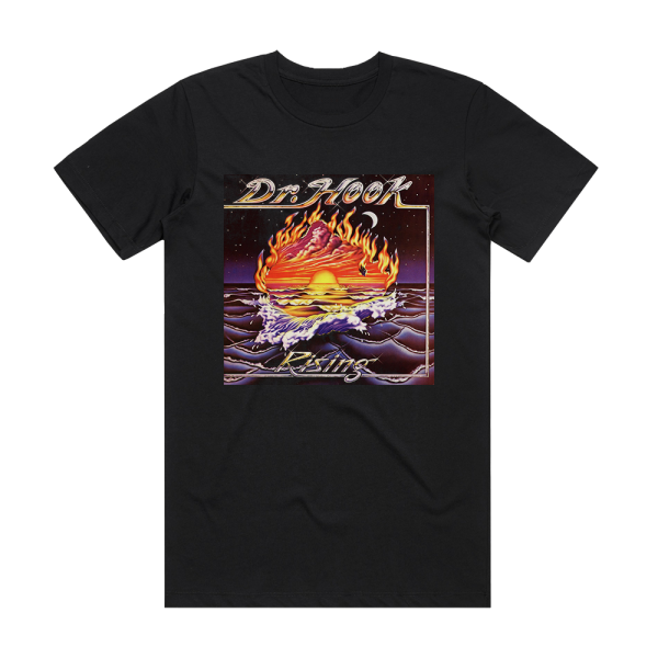 Dr Hook Rising Album Cover T-Shirt Black