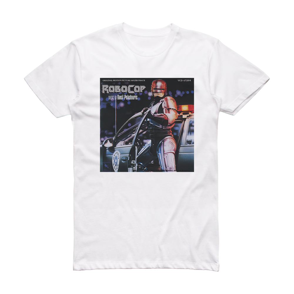 Basil Poledouris Robocop Album Cover T-Shirt White – ALBUM COVER T-SHIRTS