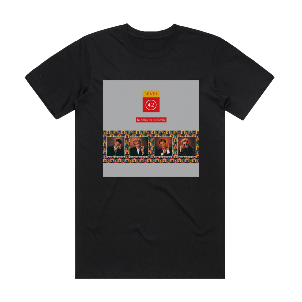 Level 42 Running In The Family 3 Album Cover T-Shirt Black