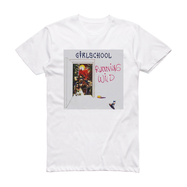 Girlschool Running Wild Album Cover T-Shirt White