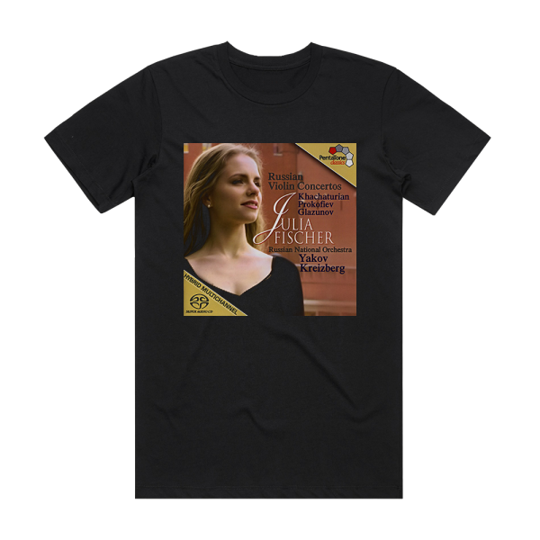 Julia Fischer Russian Violin Concertos Album Cover T-Shirt Black