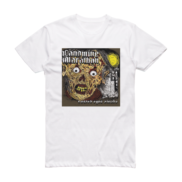 Landmine Marathon Rusted Eyes Awake Album Cover T-Shirt White