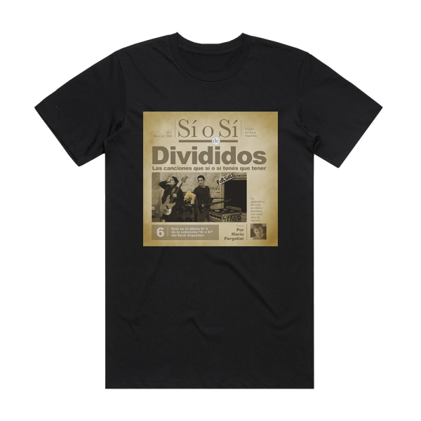 Divididos S O S Diario Del Rock Argentino Album Cover T-Shirt Black