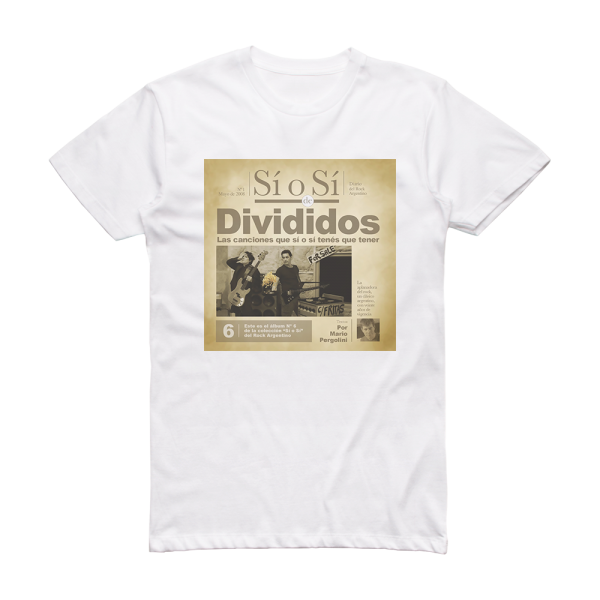 Divididos S O S Diario Del Rock Argentino Album Cover T-Shirt White