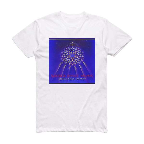 Constance Demby Sacred Space Music Album Cover T-Shirt White