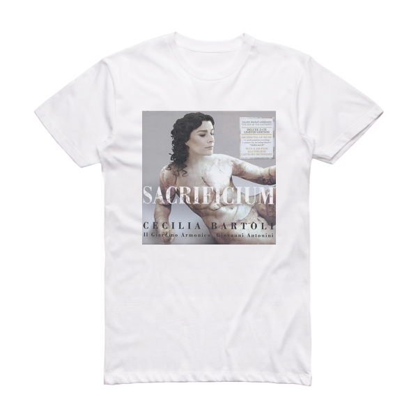 Cecilia Bartoli Sacrificium Album Cover T-Shirt White