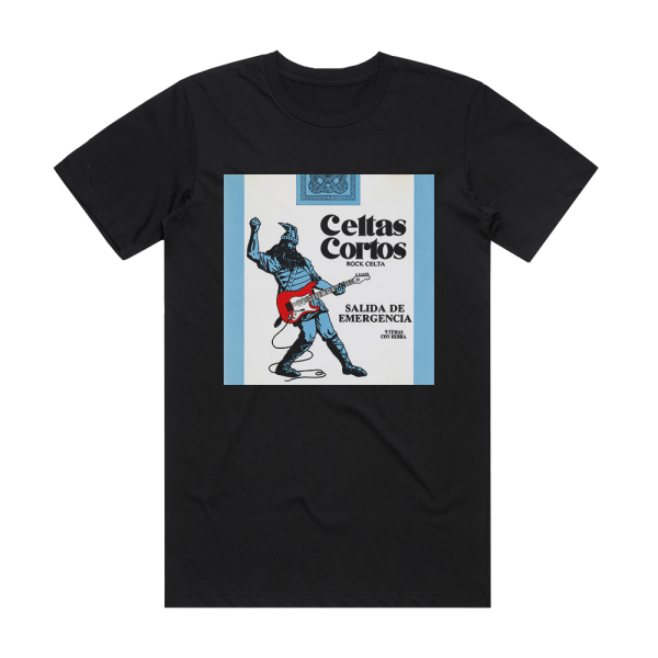 Celtas Cortos Salida De Emergencia Album Cover T-Shirt Black