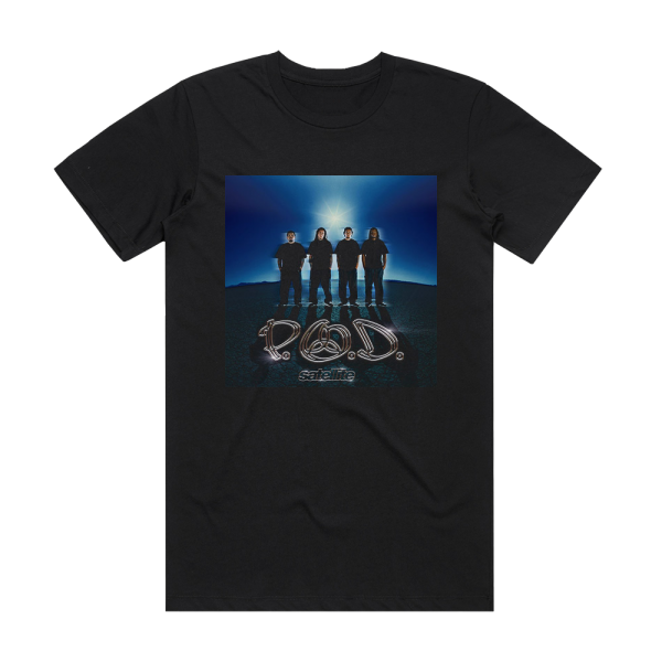 P O D Satellite 1 Album Cover T-Shirt Black