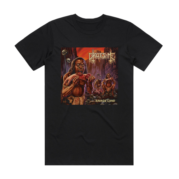 Gruesome Savage Land Album Cover T-Shirt Black