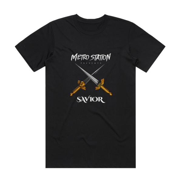 Metro Station Savior Album Cover T-Shirt Black