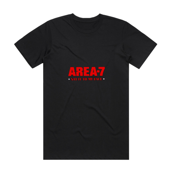 Area-7 Say It To My Face Album Cover T-Shirt Black