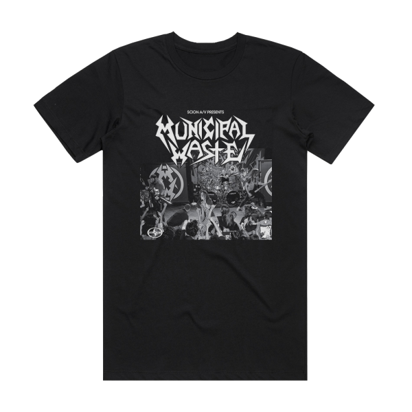 Municipal Waste Scion Av Presents Municipal Waste Album Cover T-Shirt Black