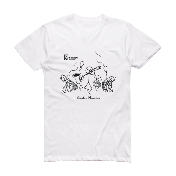 Kormac Scratch Marchin Album Cover T-Shirt White