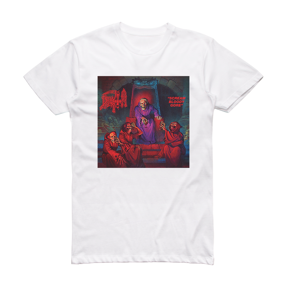 Death Scream Bloody Gore Album Cover T-Shirt White – ALBUM COVER T-SHIRTS