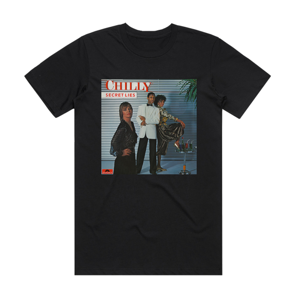 Chilly Secret Lies Album Cover T-Shirt Black