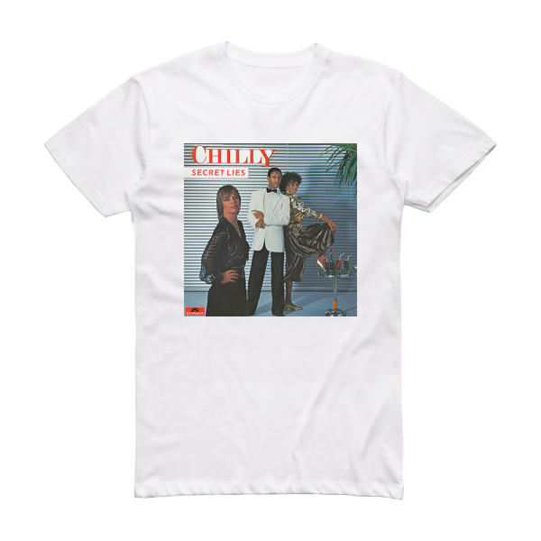 Chilly Secret Lies Album Cover T-Shirt White