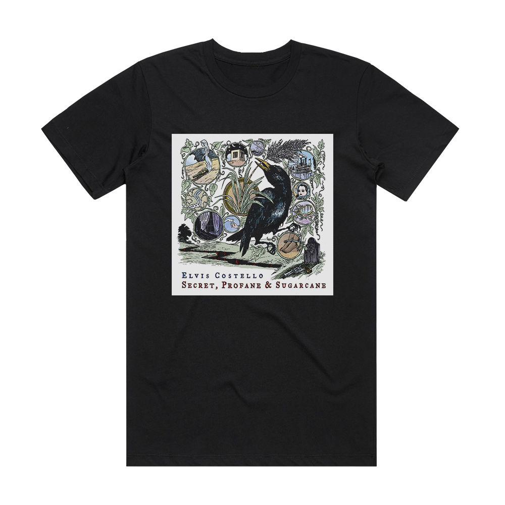 Elvis Costello Secret Profane And Sugarcane Album Cover T-Shirt Black ...