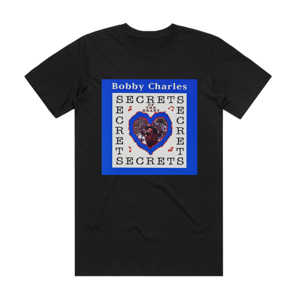 Bobby Charles Secrets Of The Heart Album Cover T-Shirt Black