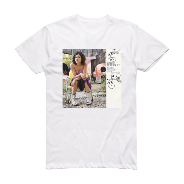 Carrie Rodriguez Seven Angels On A Bicycle Album Cover T-Shirt White