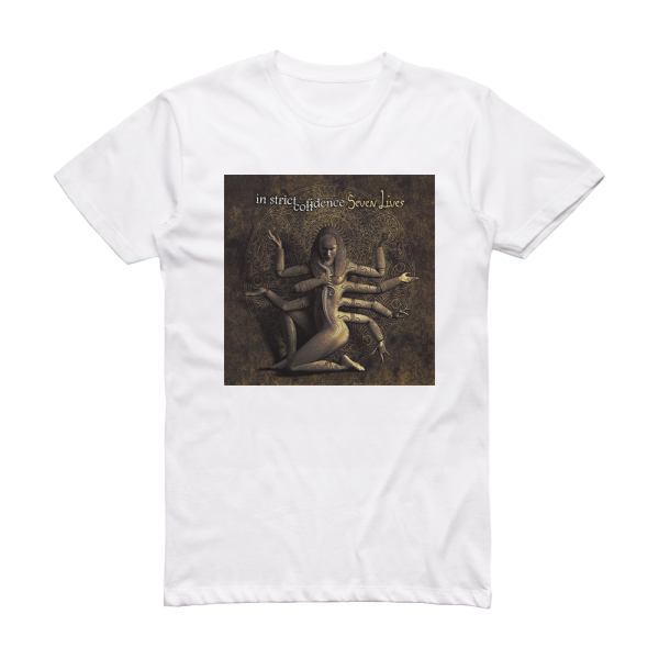 In Strict Confidence Seven Lives Album Cover T-Shirt White