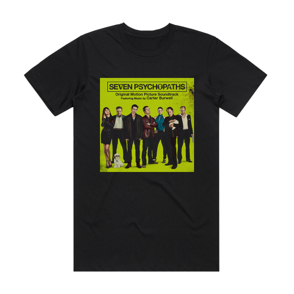 Carter Burwell Seven Psychopaths Album Cover T-Shirt Black