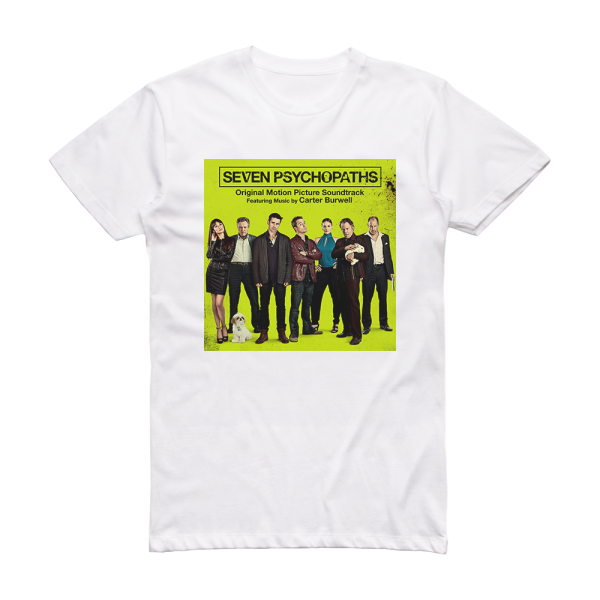 Carter Burwell Seven Psychopaths Album Cover T-Shirt White