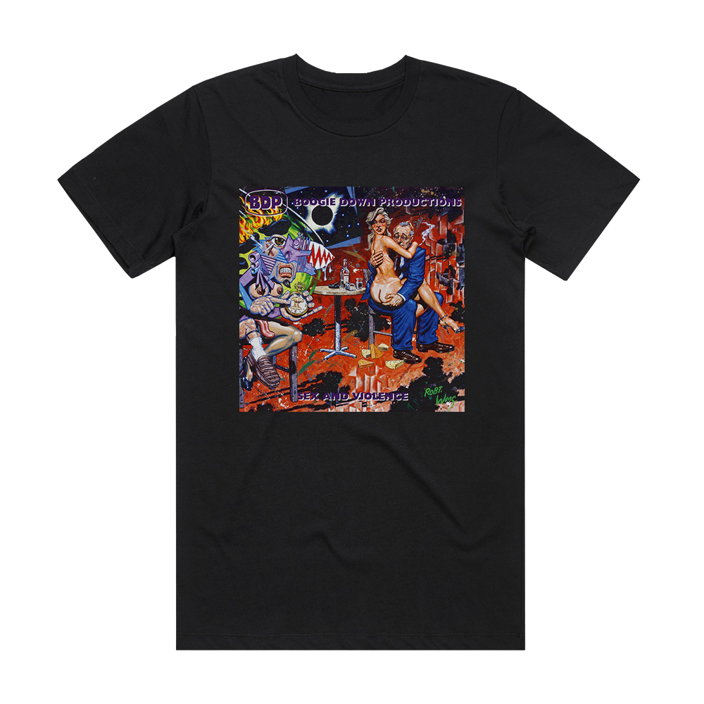 Boogie Down Productions Sex And Violence Album Cover T-Shirt Black