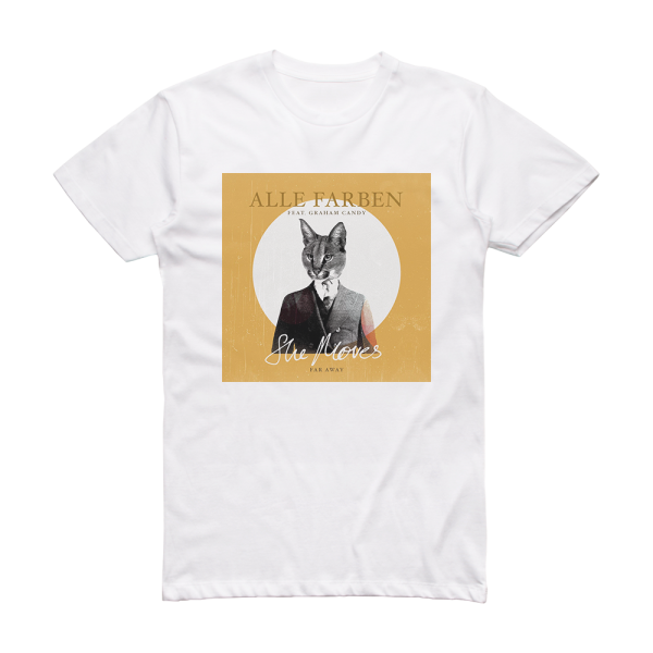 Alle Farben She Moves Far Away Album Cover T-Shirt White