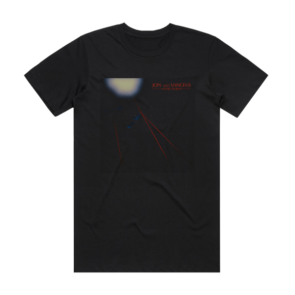 Jon and Vangelis Short Stories Album Cover T-Shirt Black